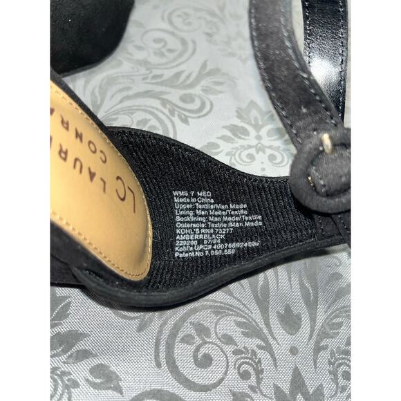 LC Lauren Conrad Amberr Women’s Block Heel Sandals Black Size 7 - Picture 2 of 5